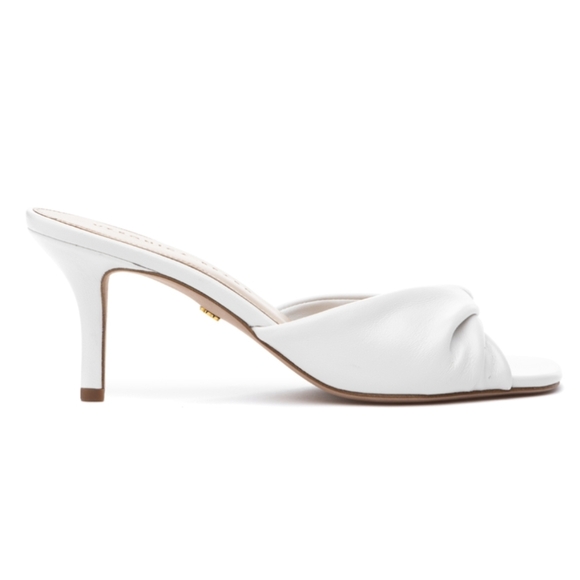 Veronica Beard Melli Twist Leather Sandal White Women's 7.5 - Picture 2 of 13
